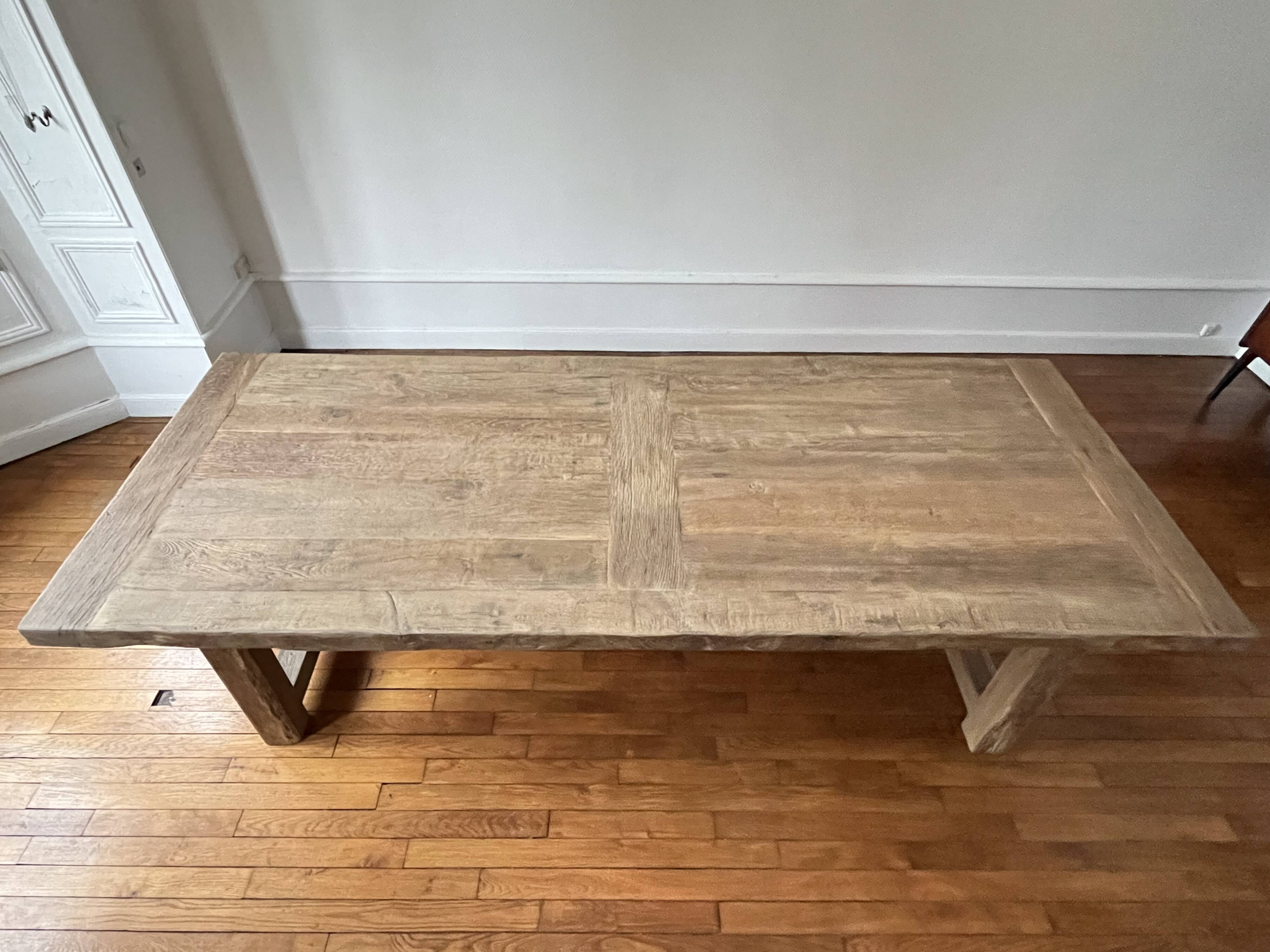 Kingstone farmhouse table in solid oak - 350 cm long