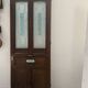Art Deco style entrance door in solid wood, 20th century