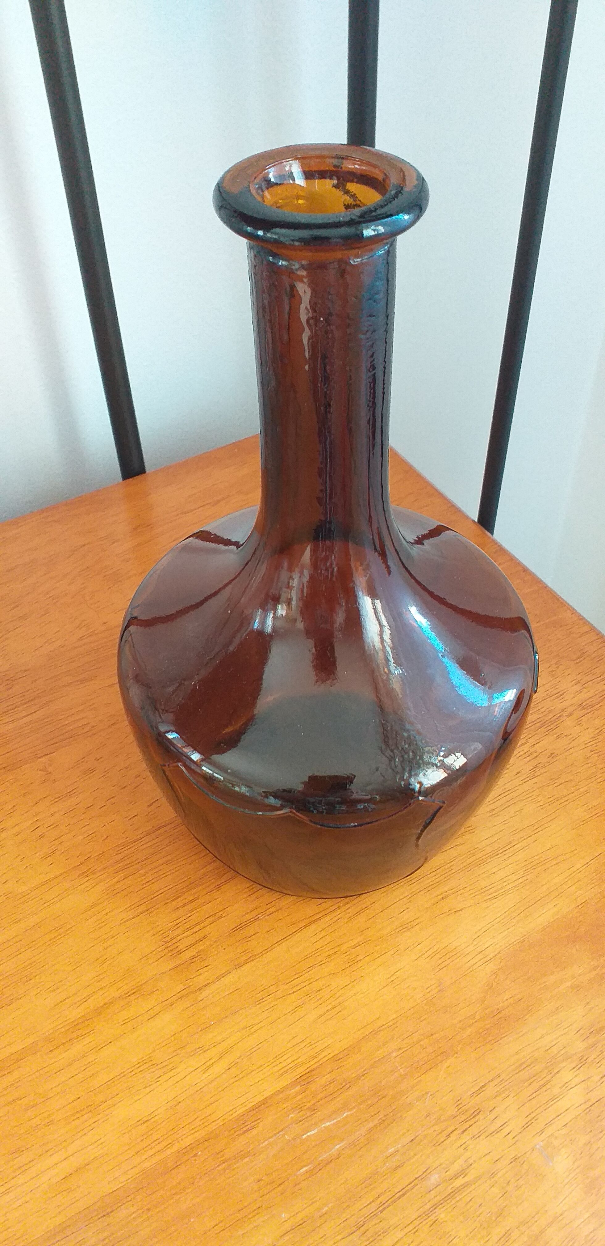 Brown tinted glass decanter