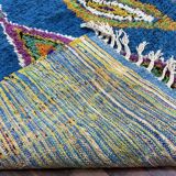 Teal blue Moroccan rug 150/250cm