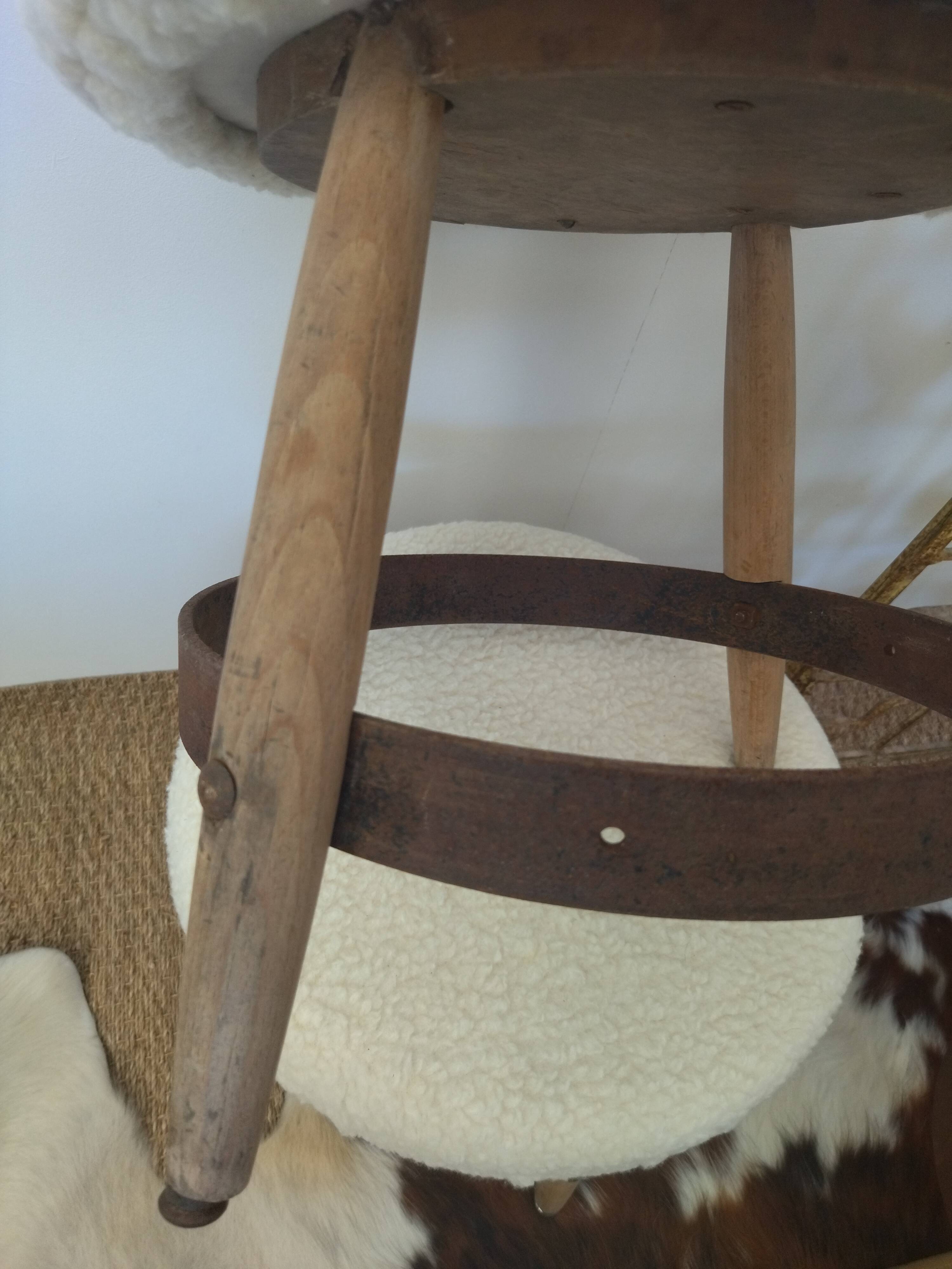 3 vintage stools 50s