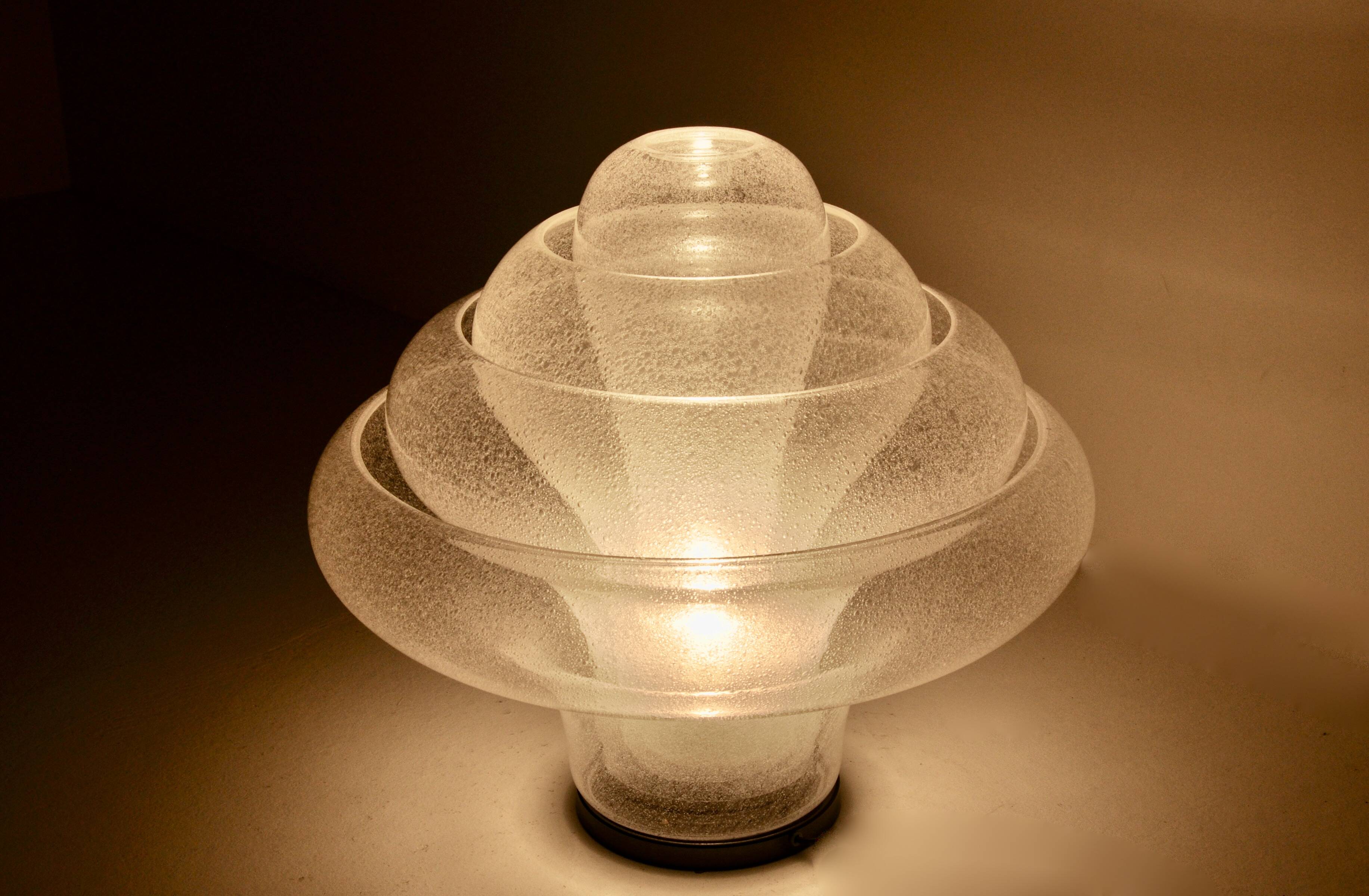 LT305 Lotus table lamp by Carlo Nason for Mazzega, 1960s