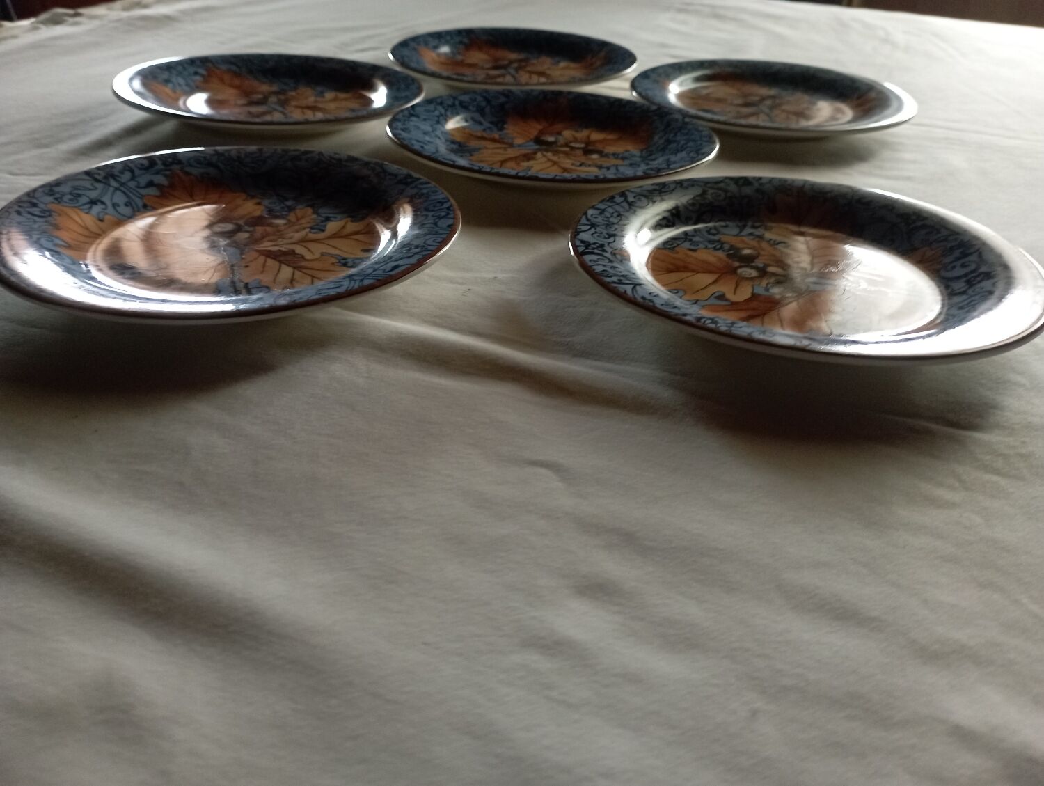 6 assiettes à dessert Gien