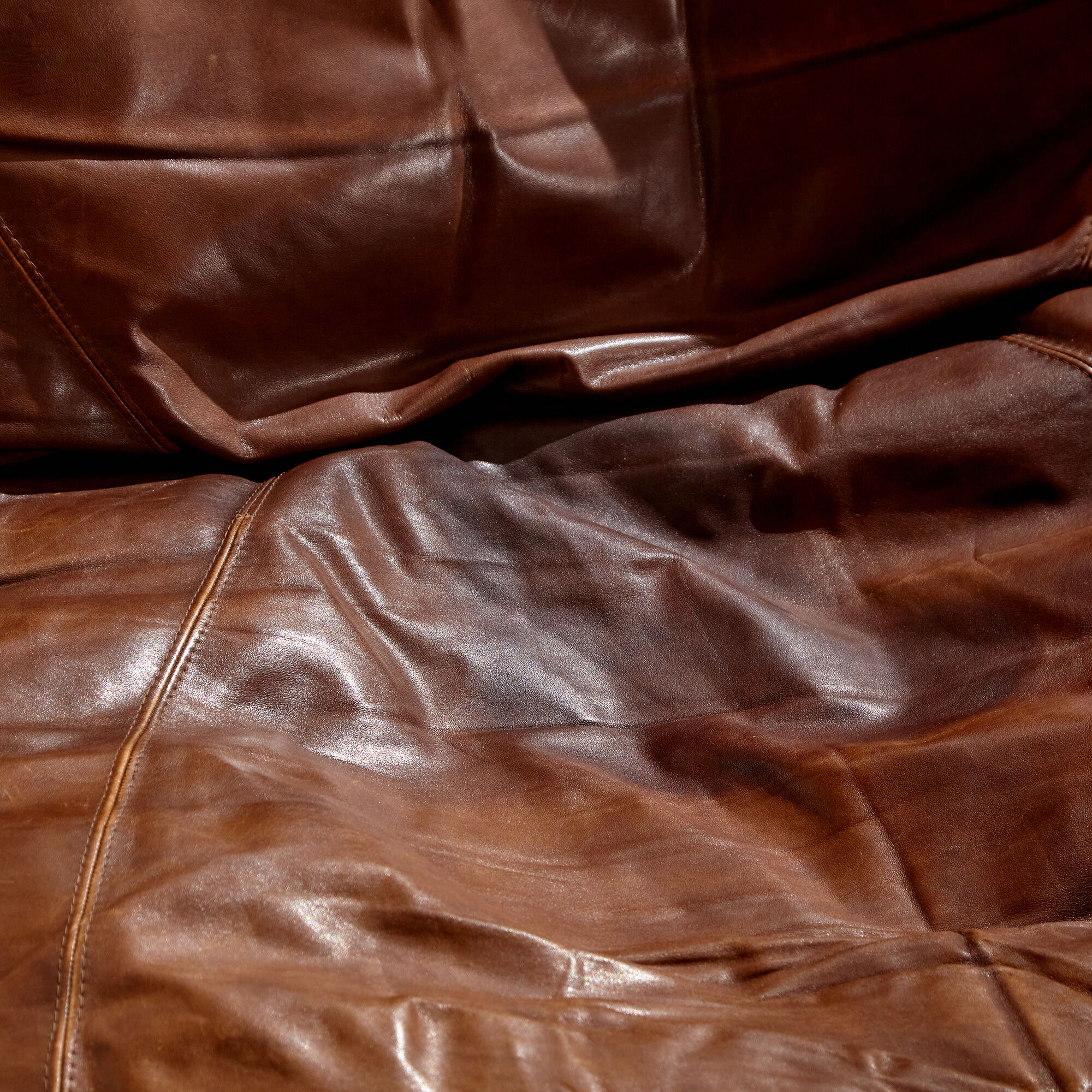 Modular leather sofa by Dreipunkt, set of 3.