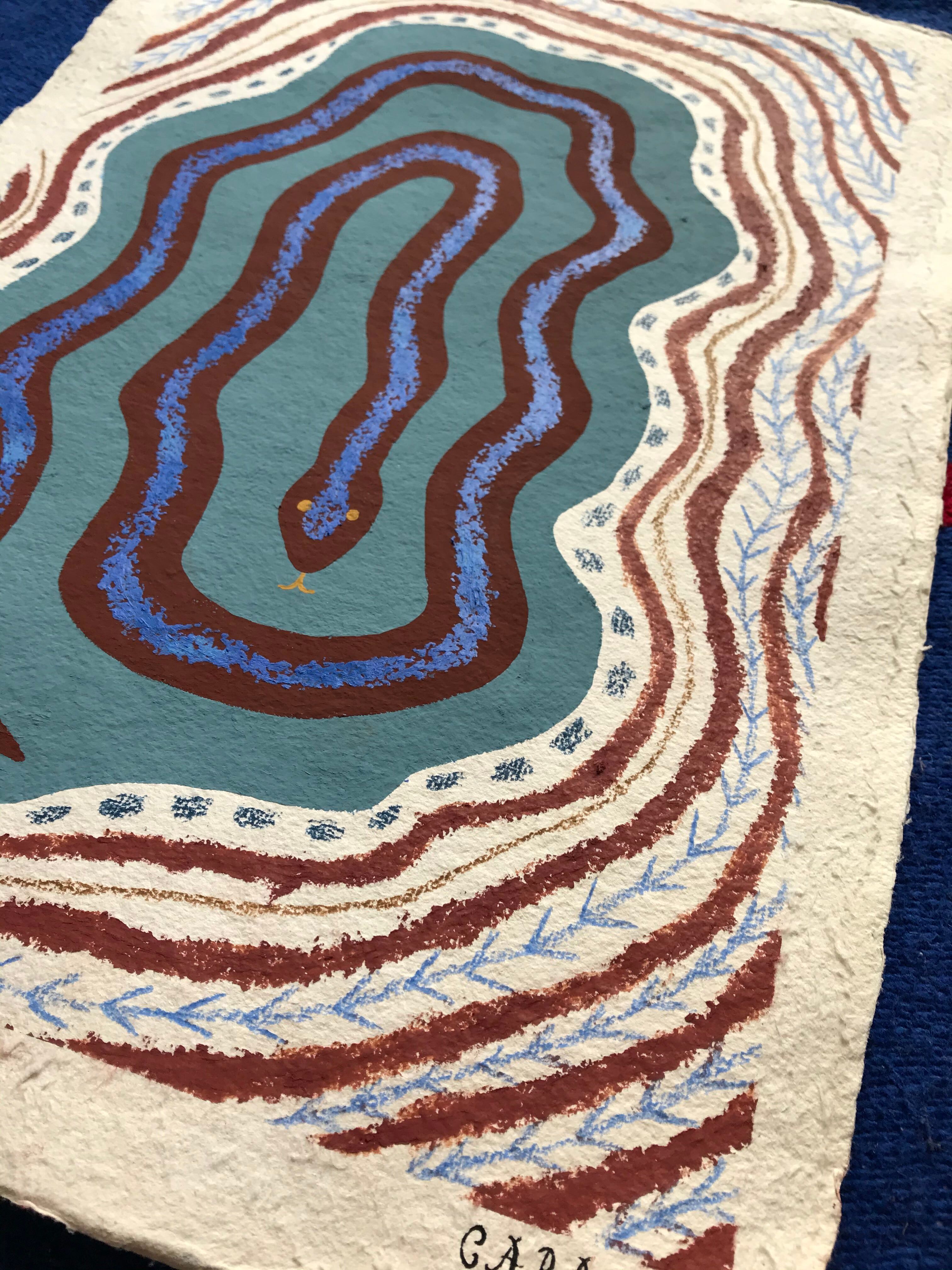 Painting Camille Cabanes - Snake - Spiral