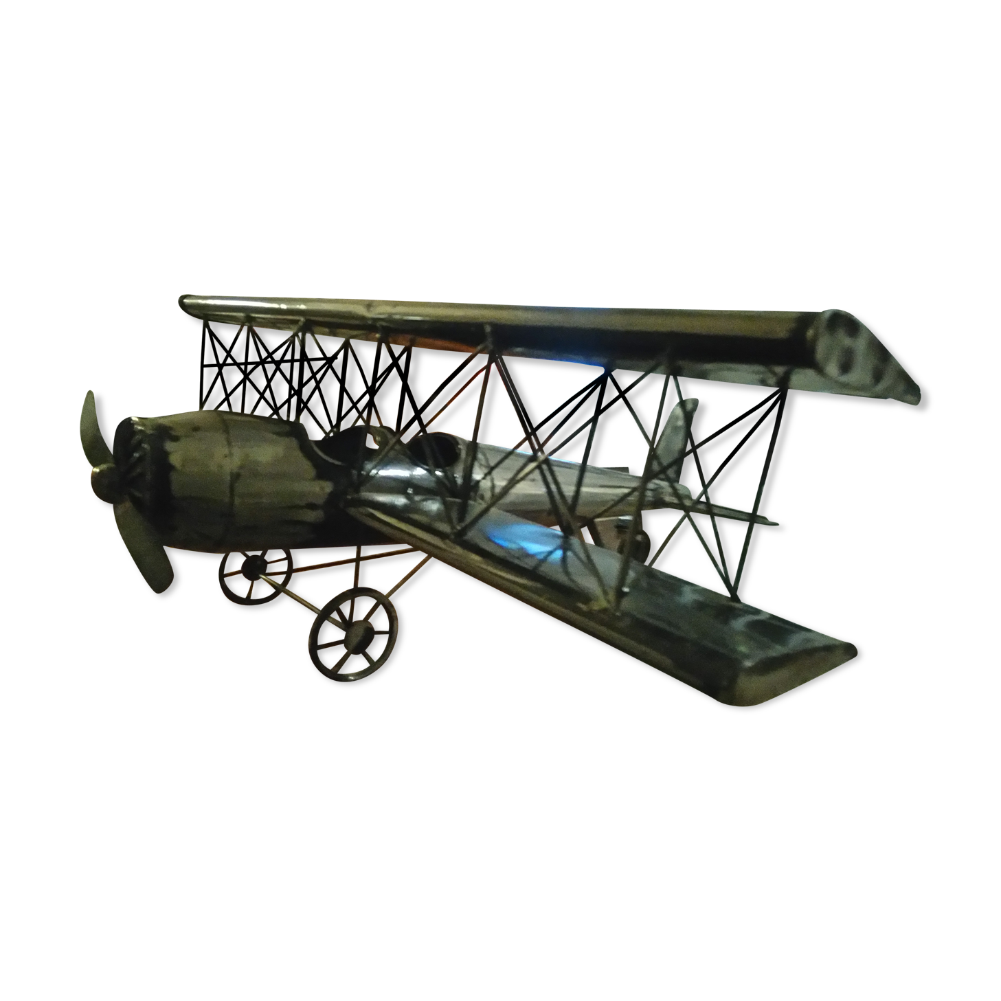 Biplane metal plane