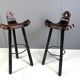 Mid Century Brutalist Bar Stools - Set of 2, 1960s