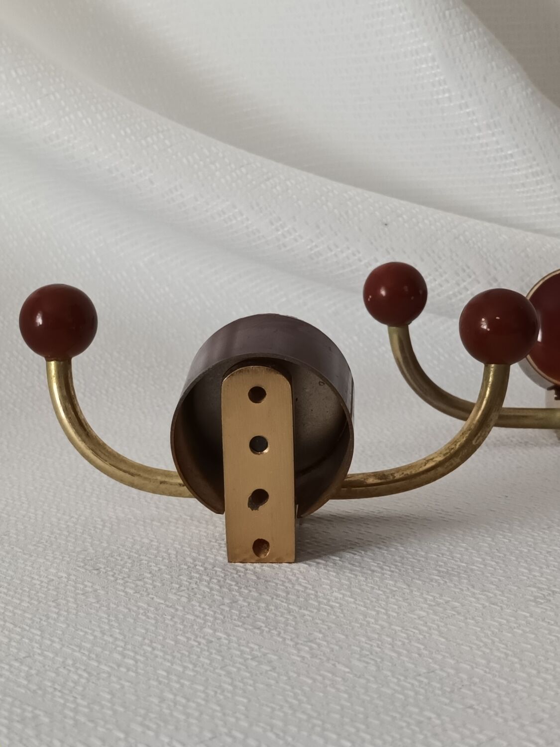 Art deco bakelite brass hooks
