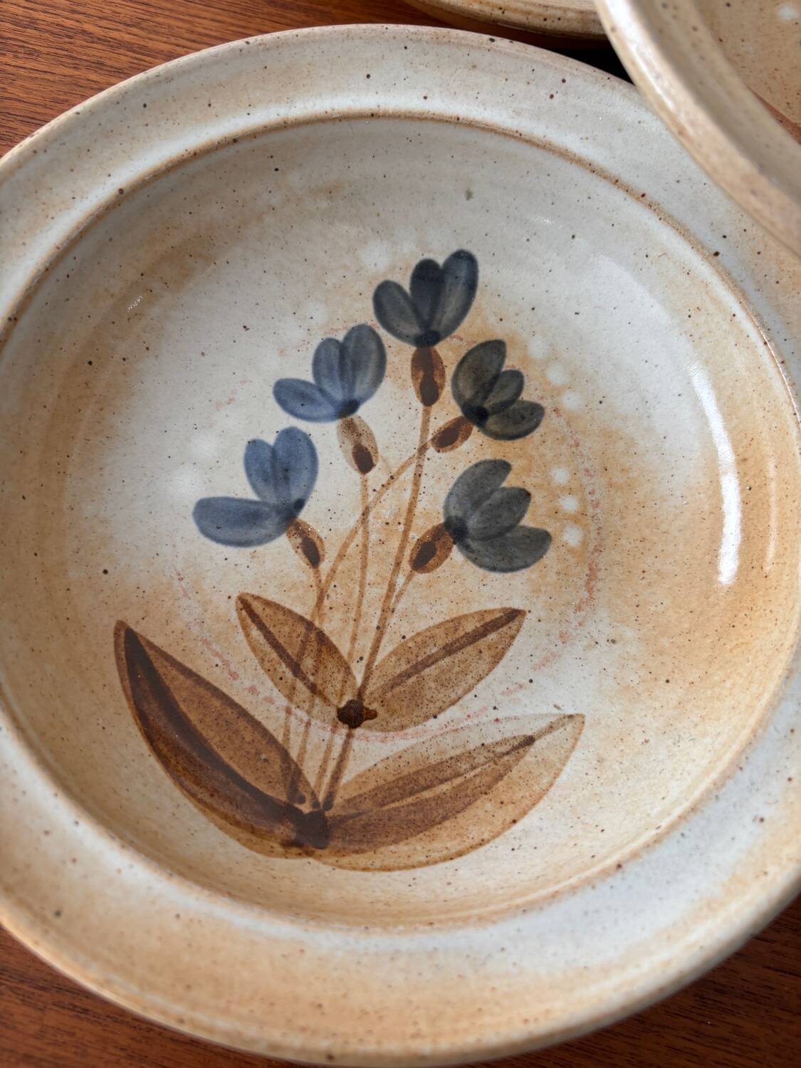 Set of 5 deep plates in stoneware – Atelier du Marais – Art ceramics