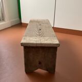 Old solid wood foot step