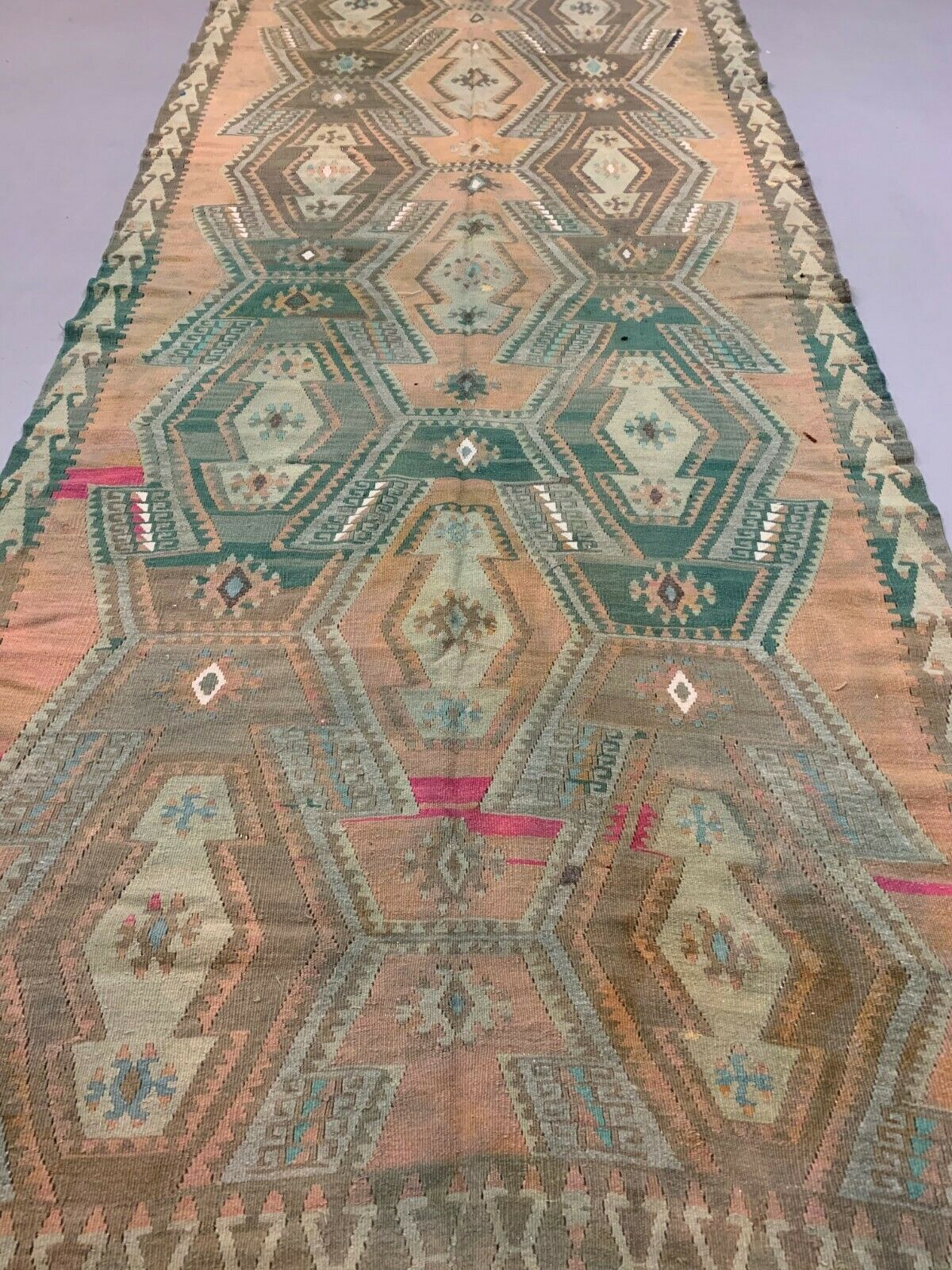 Turkish kilim 405x136 cm wool