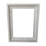 Rectangular frame patinated gray linen
