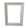 Rectangular frame patinated gray linen