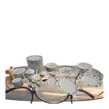 Limoges porcelain service Letang Remy, Odessa Pearl China collection.