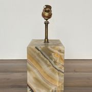 LAMP 1970 ON ONYX FOOT DESIGN FRENCH WORK MARMARA
