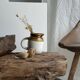 Small two-tone white and brown pitcher Made in China