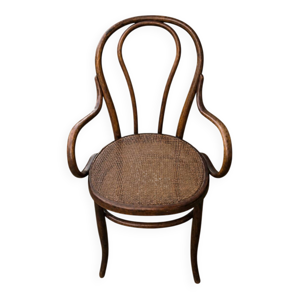 Fauteuil Viennois hêtre cintré circa 1930