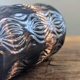 West Germany Scheurich 285-18 Onion Vase, Black Brown