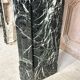Louis XV style fireplace in green marble, 1900s