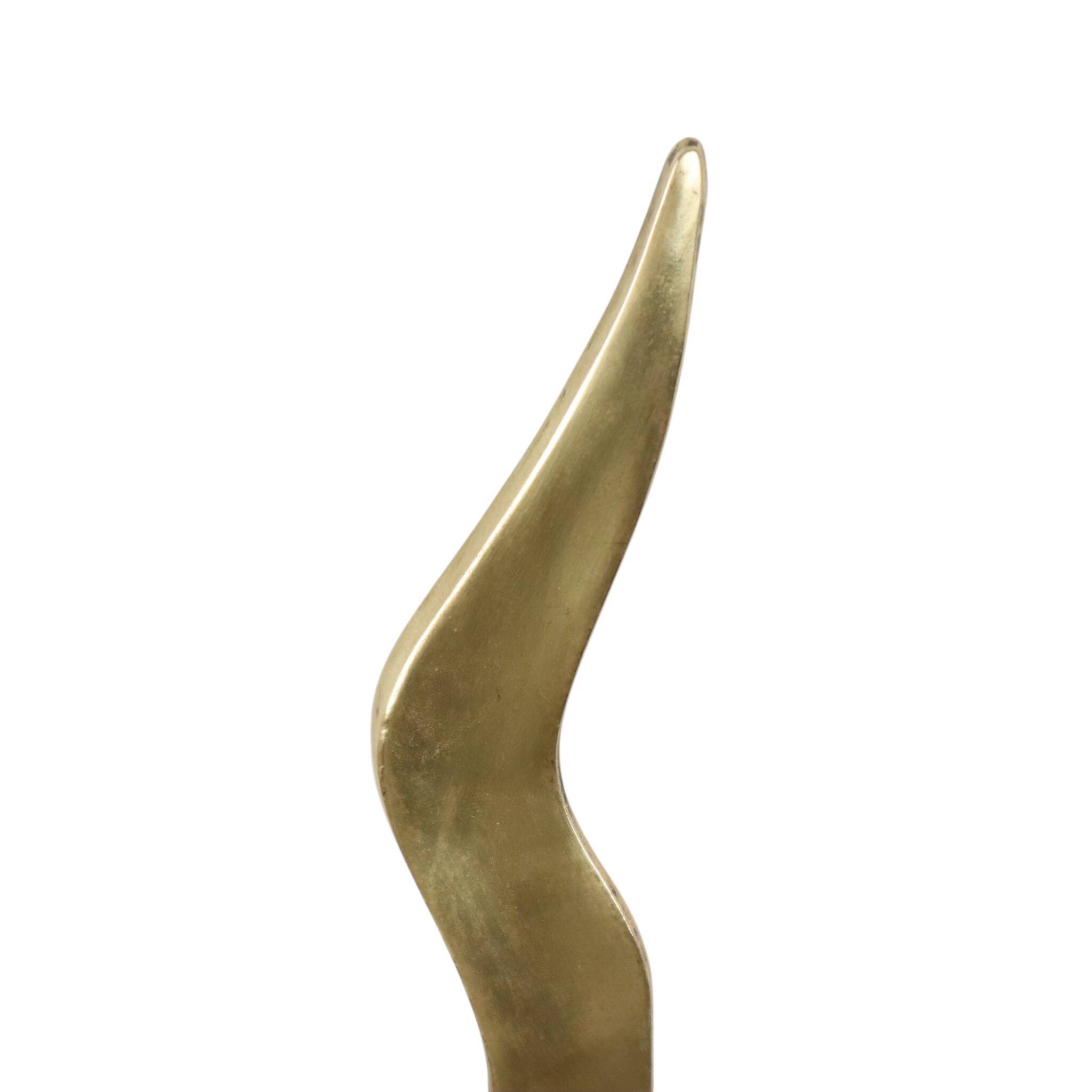 Mid Century Brass Seagull Bird Wall Decoration 35cm