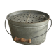 Old zinc stud, fisherman's live bucket