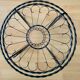 Side table wrought iron flower decoration