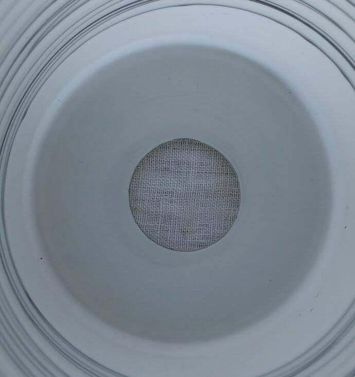 Suspension cylindrique en opaline zébré verre et teck vernis