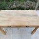 Renovated Parisian desk in raw solid wood with 2 drawers
