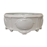 Jardinière ovale en Faïence blanche