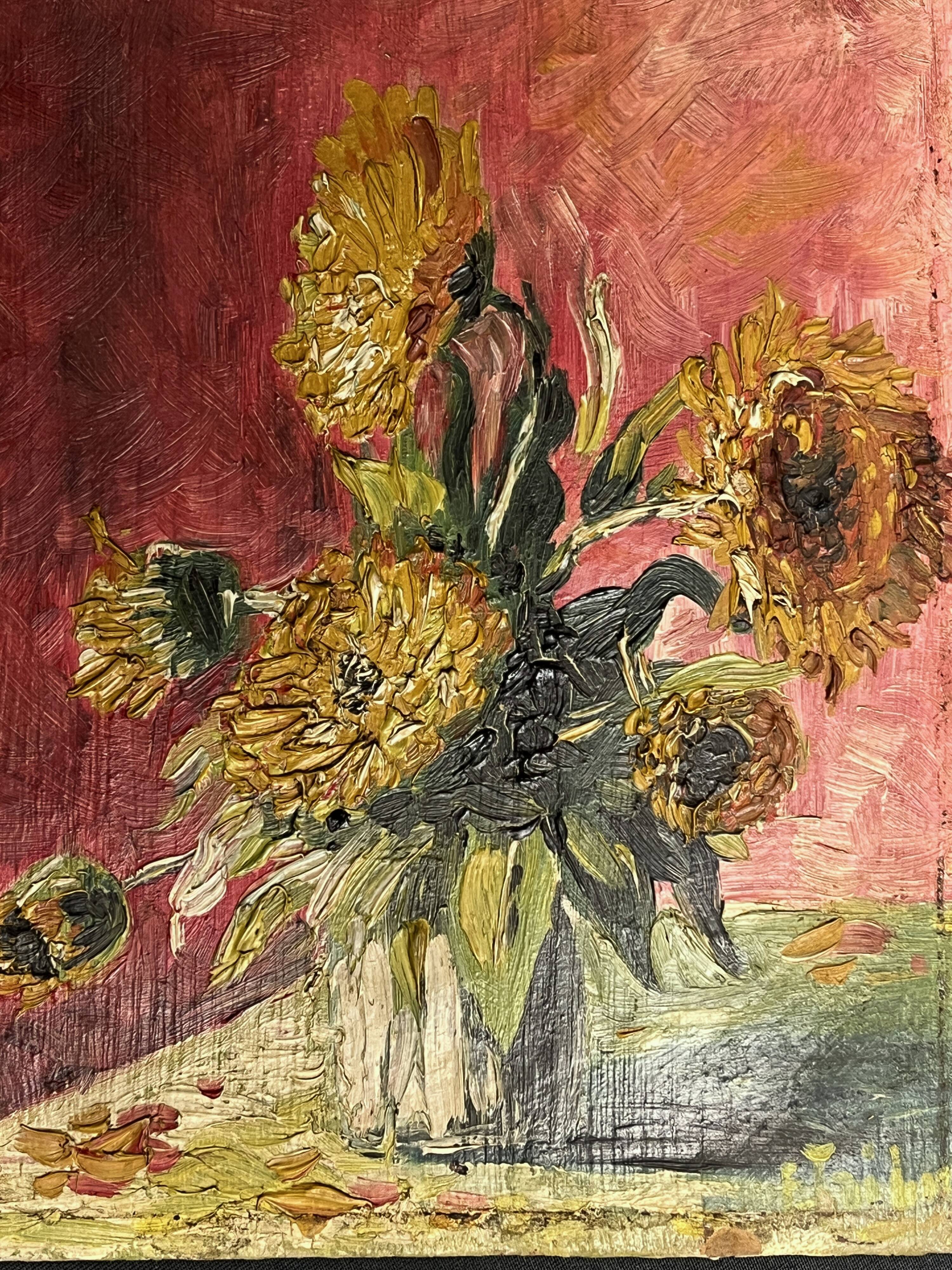 Oil on panel, pair of signed bouquet frames, early 20th century