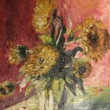 Oil on panel, pair of signed bouquet frames, early 20th century