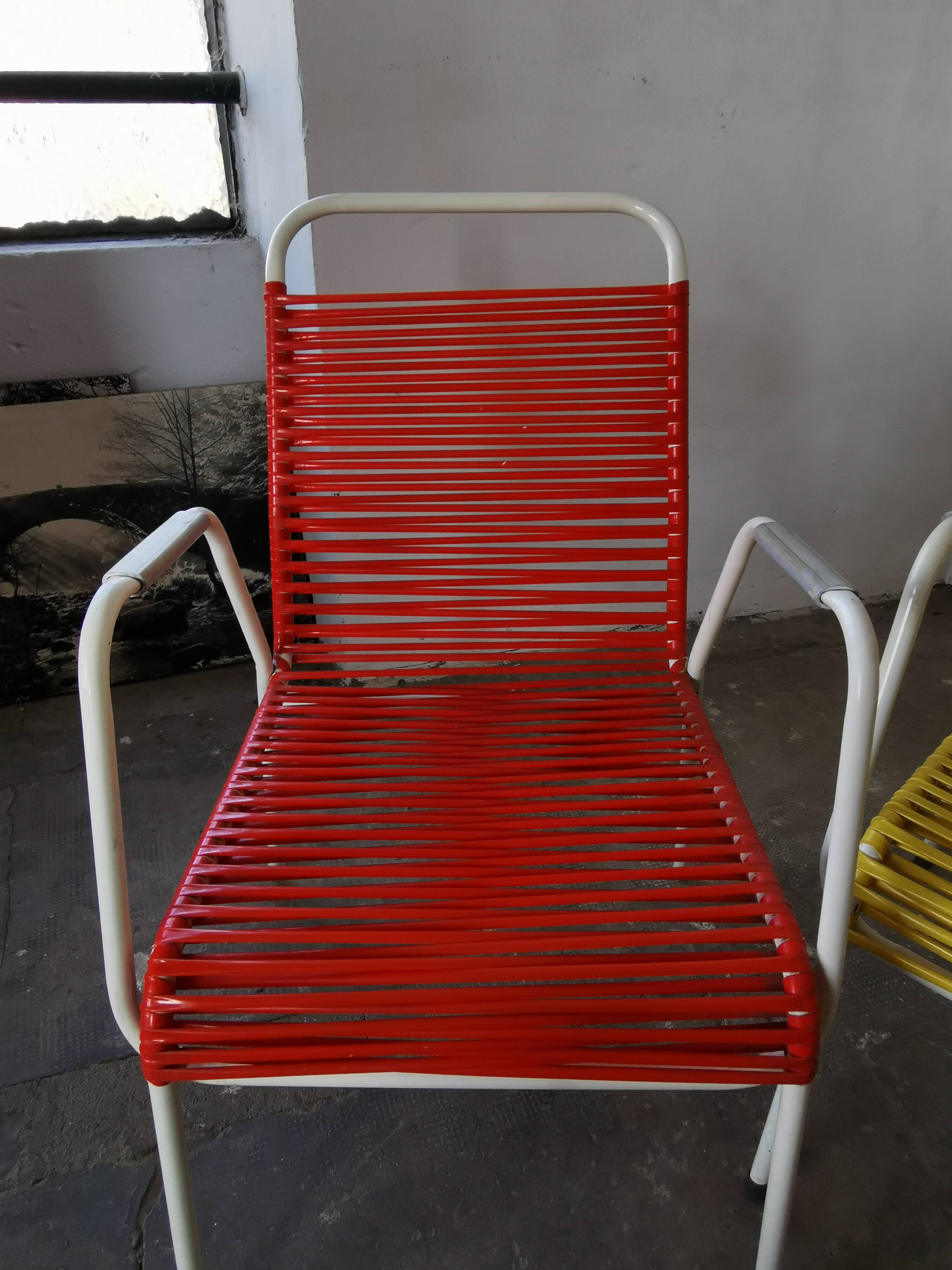 Set of 4 garden armchairs