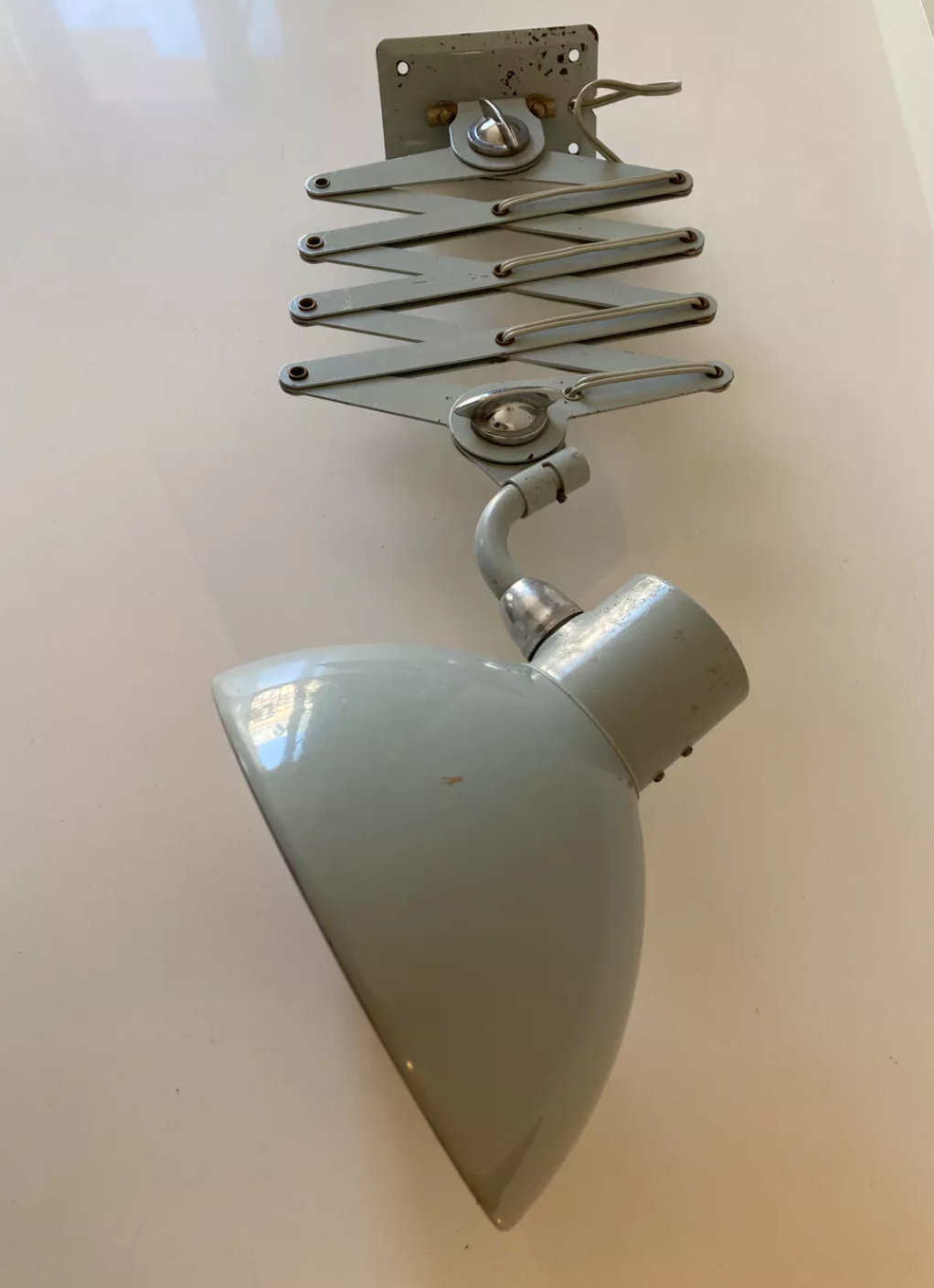 Lampe atelier accordéon 1960