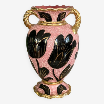 Vallauris floralia ceramic vase 8.39 carpentras mid-20th century