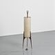 Lampadaire « Rocket » en bois, laiton et fibres, vers 1960