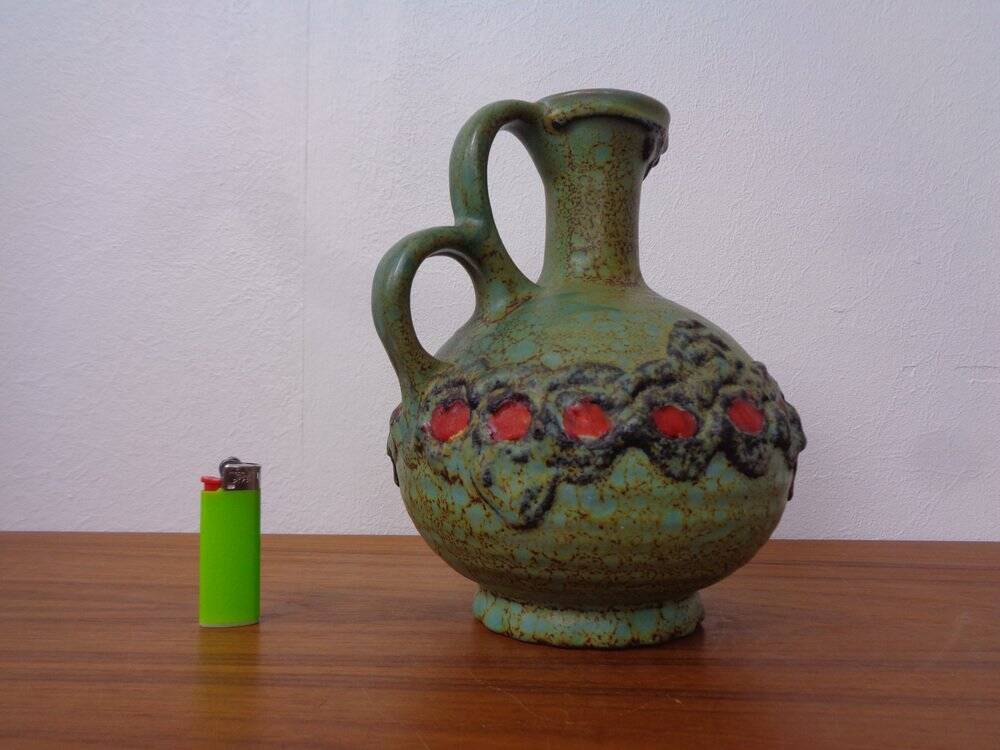 Model 1303 Lava Ceramic Double Handled Vase from Marei, 1970s
