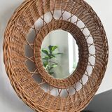 Rattan mirror