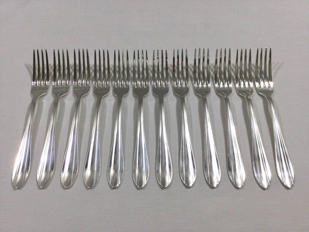 24 cutlery in silver metal