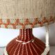 Vintage scoubidou bottle lamp, 1960s