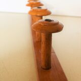 Wooden coat rack 5 hooks early twentieth