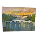 Twilight in Gien signed Nedel