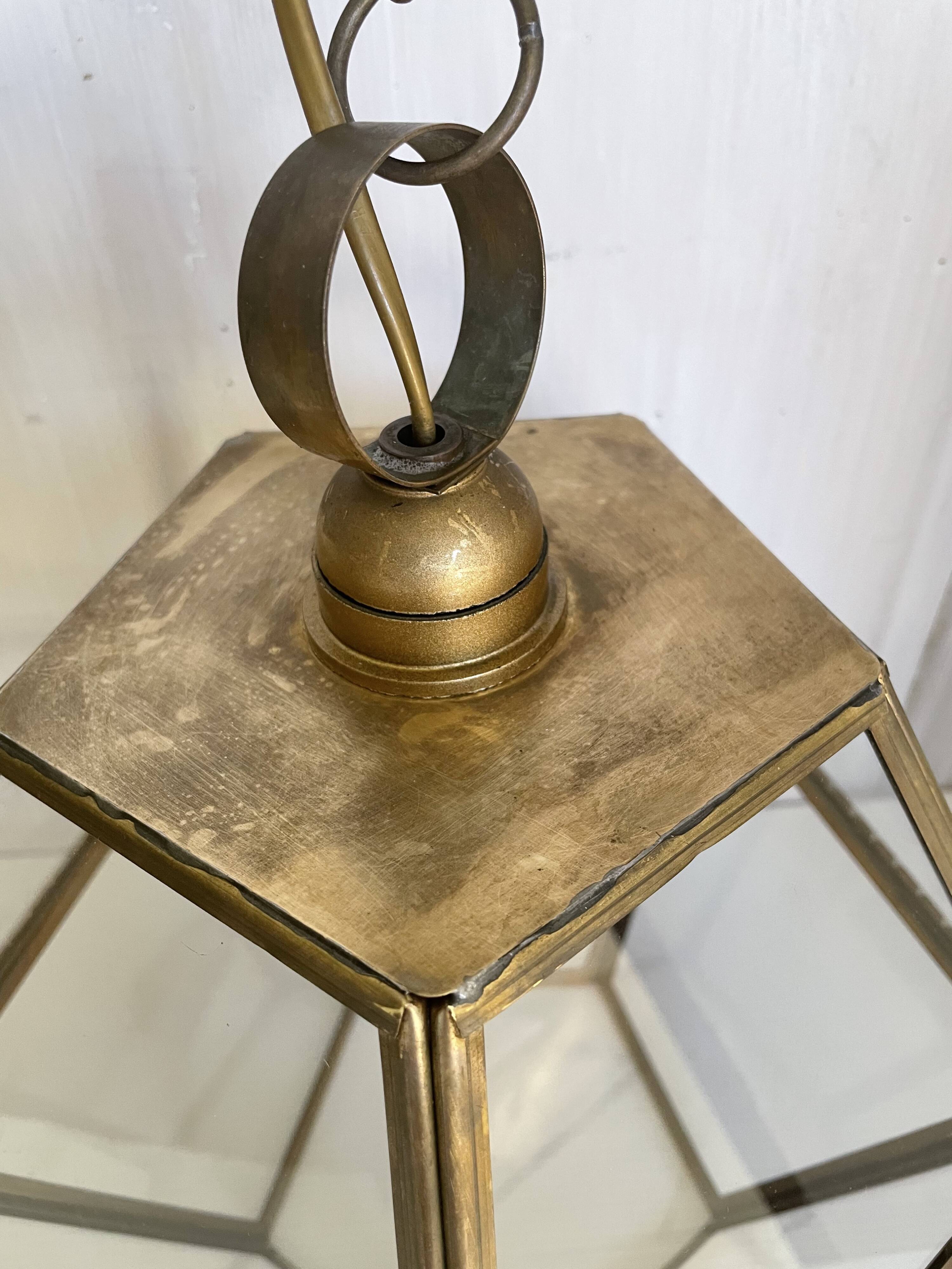 Brass lantern suspension