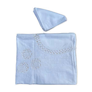 nappe ancienne blanche - serviettes