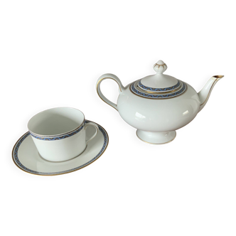 Bernardeau teapot and cup with saucer