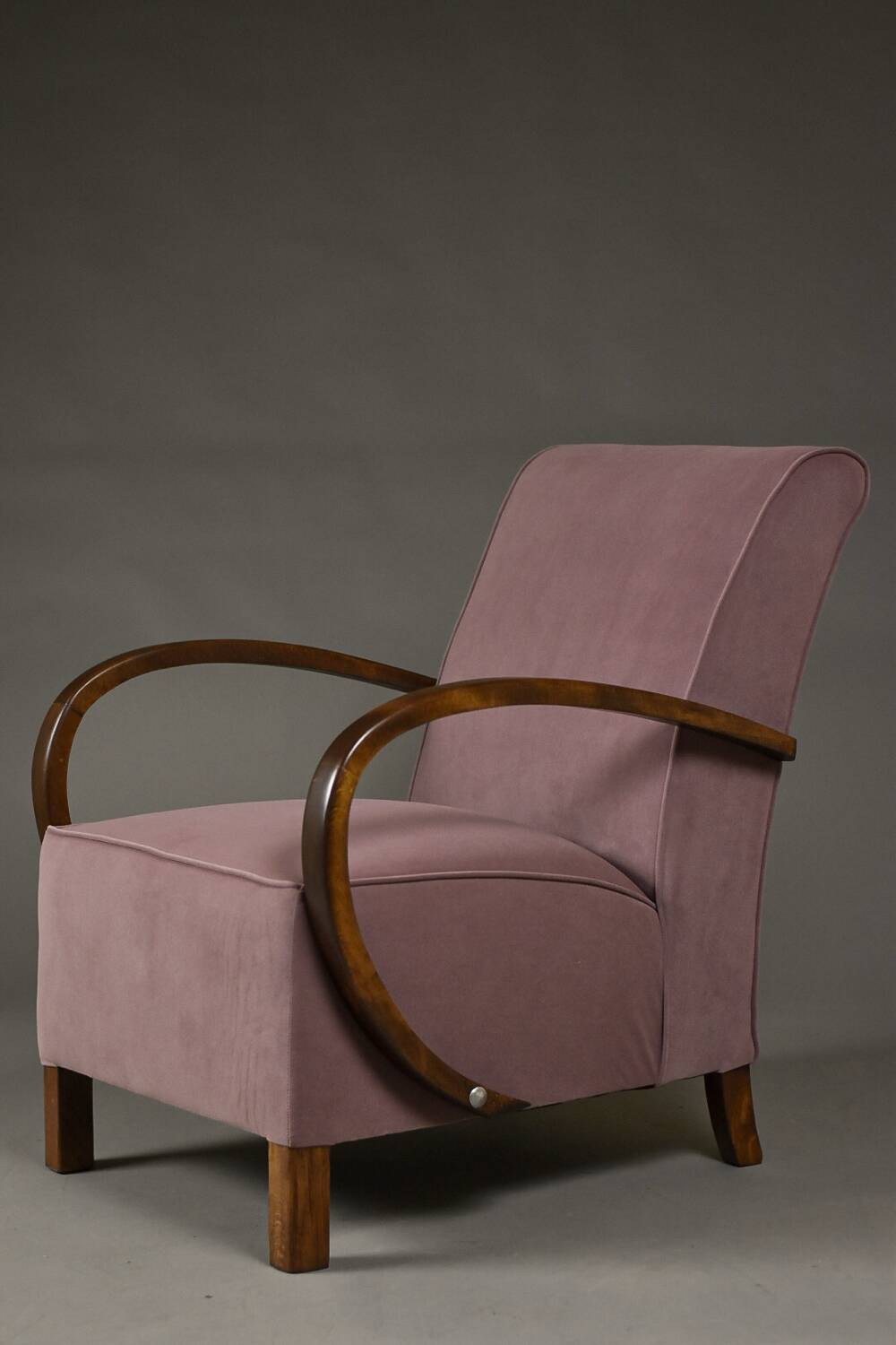 Art Deco Club Armchair, Fully Restored, Poland, 1930s