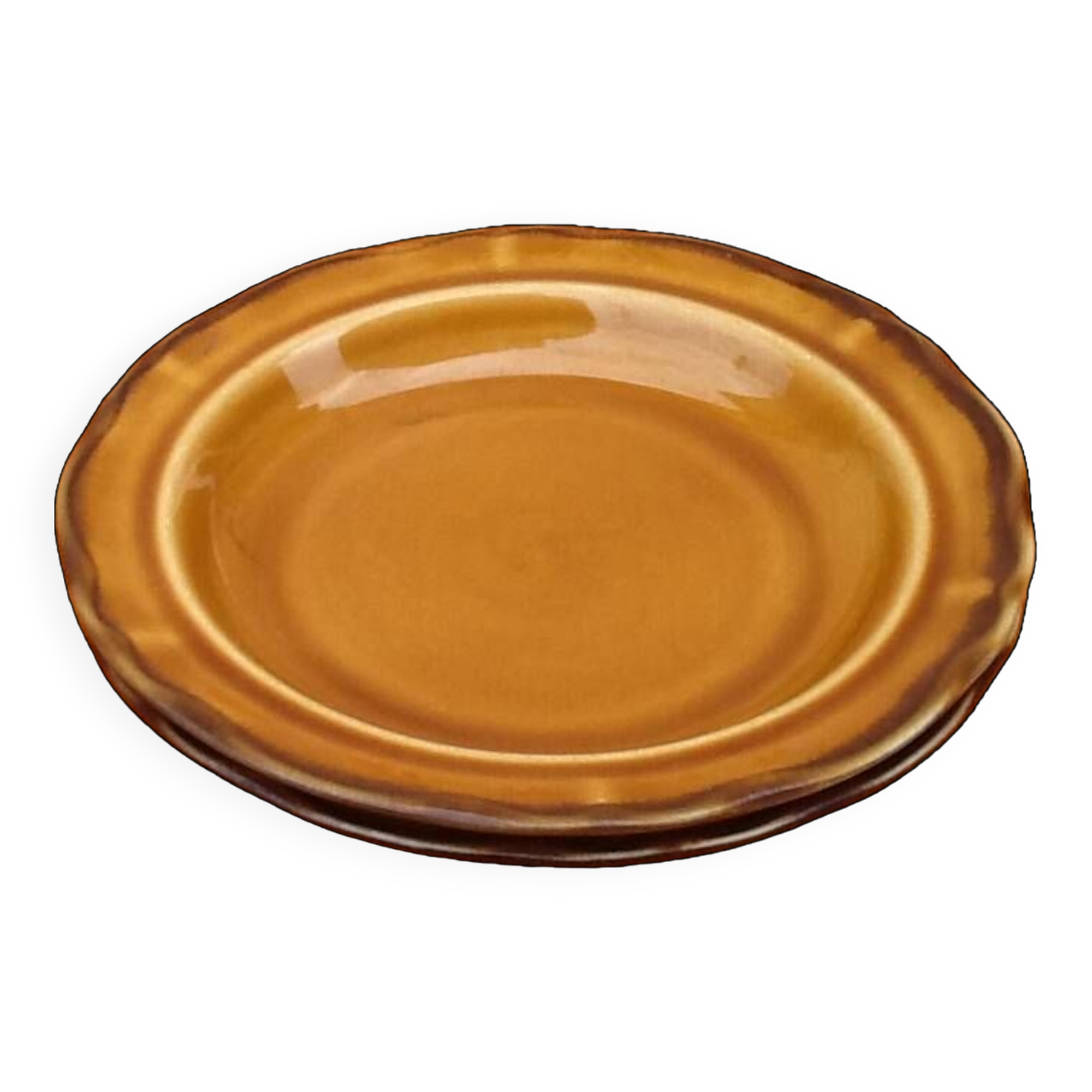 2 polylobed soup plates In the Haute-de-Provence earthenware style