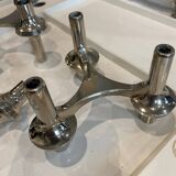 Lot de 5 bougeoirs modulables variante nagel bmf vintage 1970