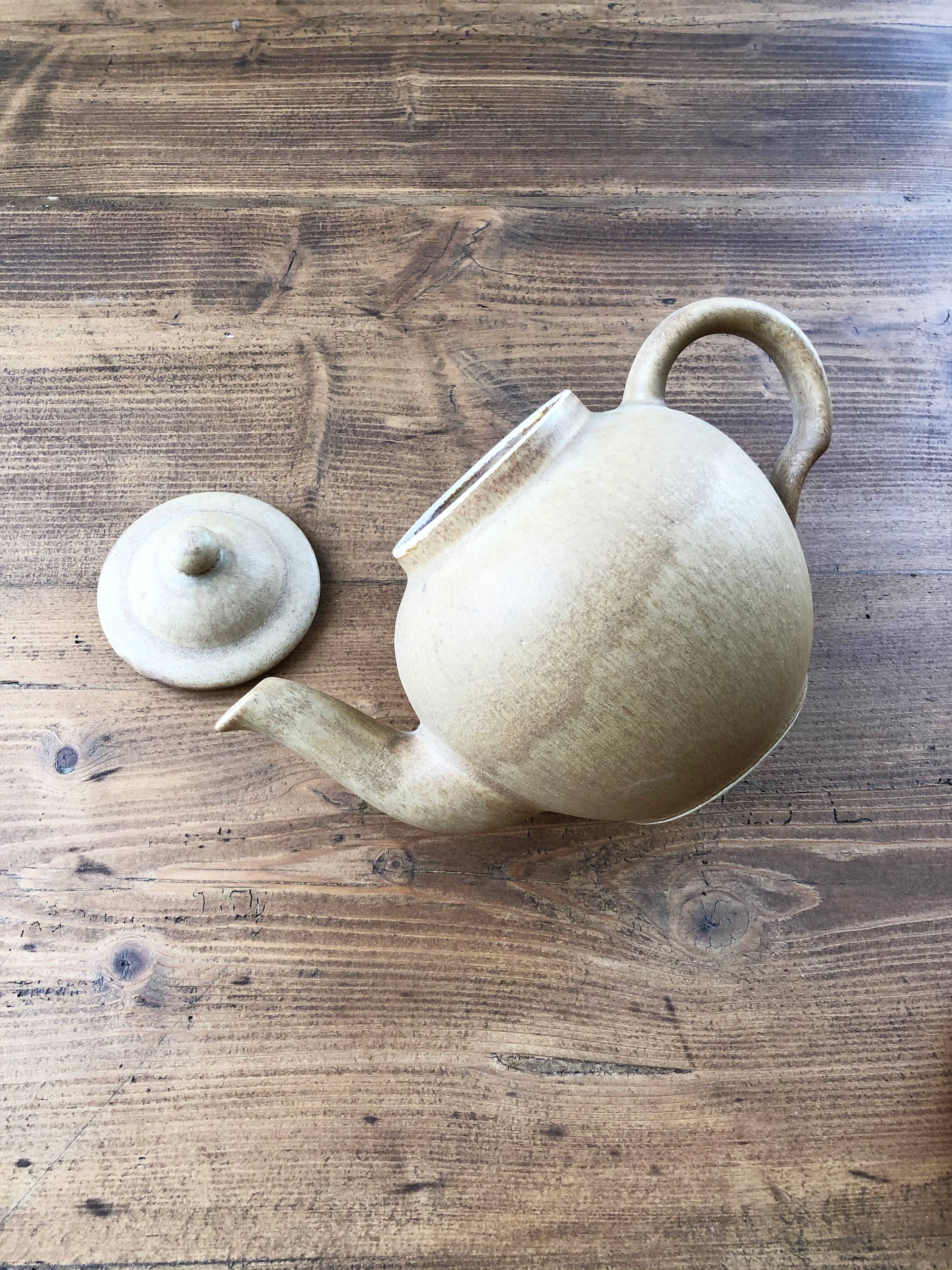Set théière et tasses en grès