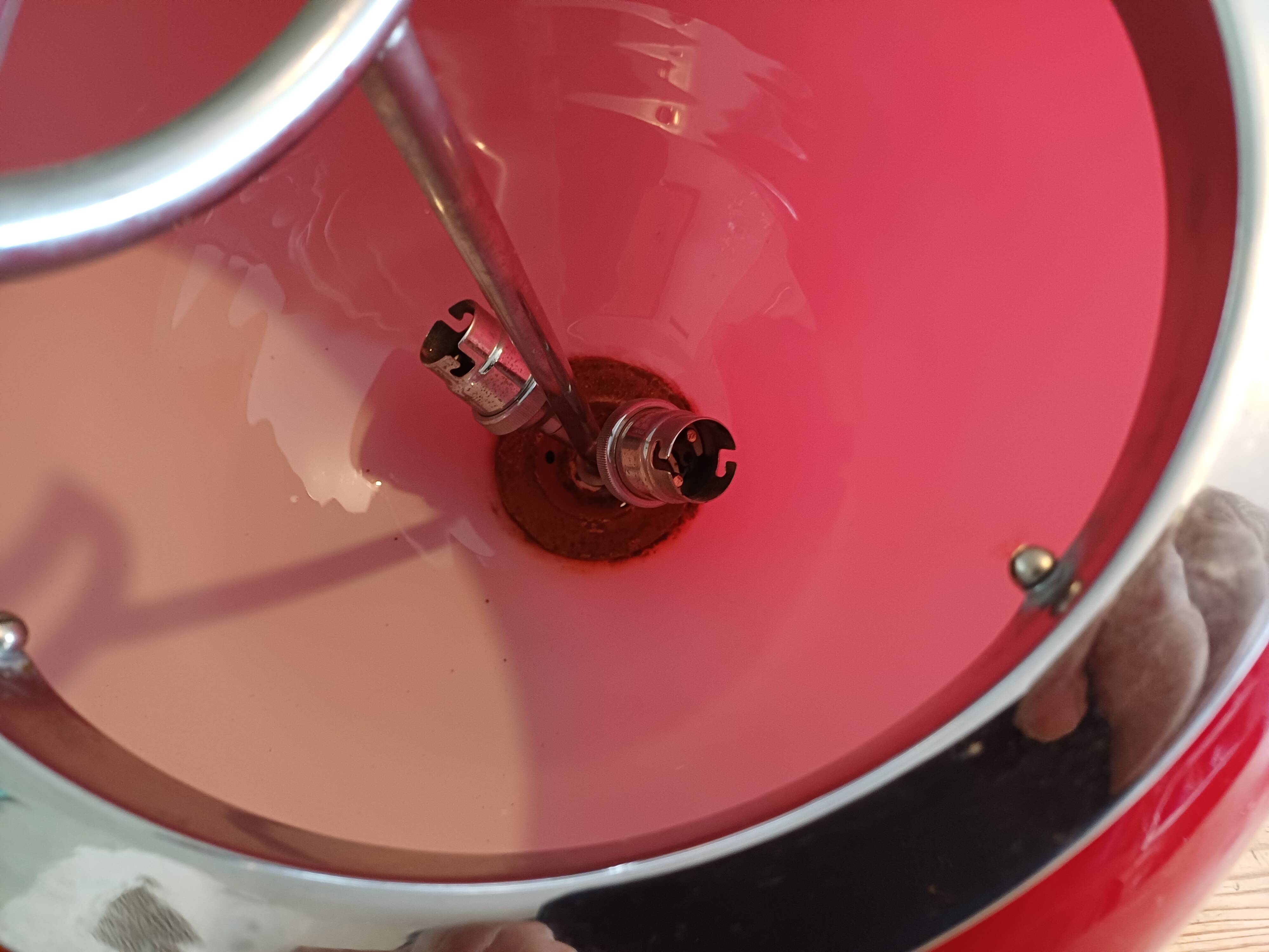 Vintage Opaline Red Pendant Lamp “VIRO”