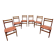 Ensemble de 6 chaises de style scandinave en hêtre, 1970